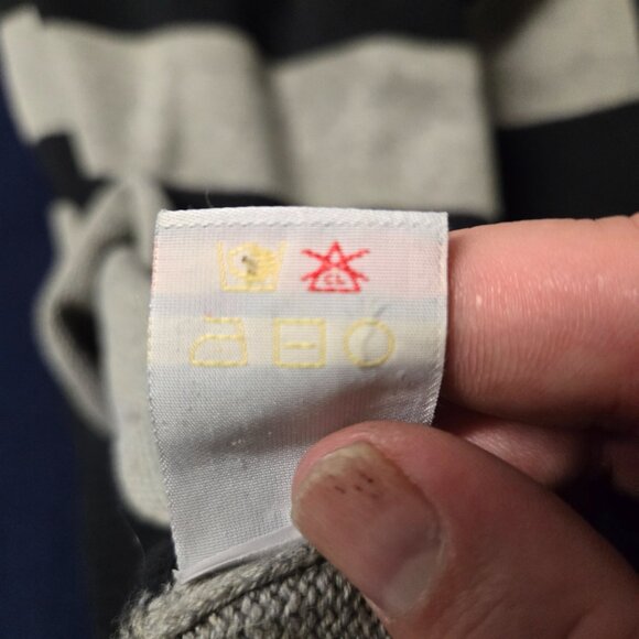 Men's Black and White Striped Brody Sweater (21" ptp) - Picture 6 of 6